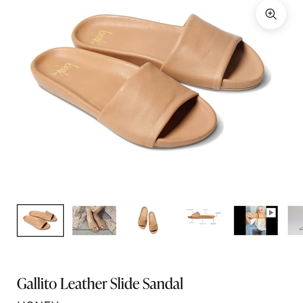 NEW BEEK Gallito Tan Leather Slide Sandal SZ 5 Luxury Shoes